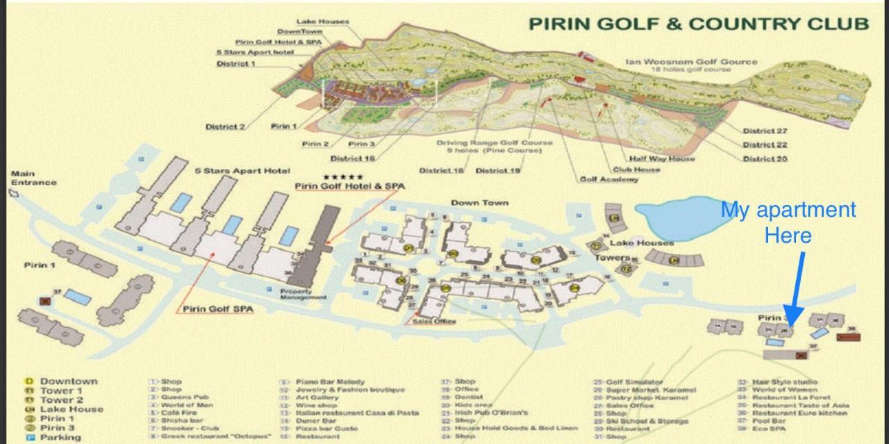 Entire Private Apartment In Pirin Golf & Country Club Bansko Exteriör bild